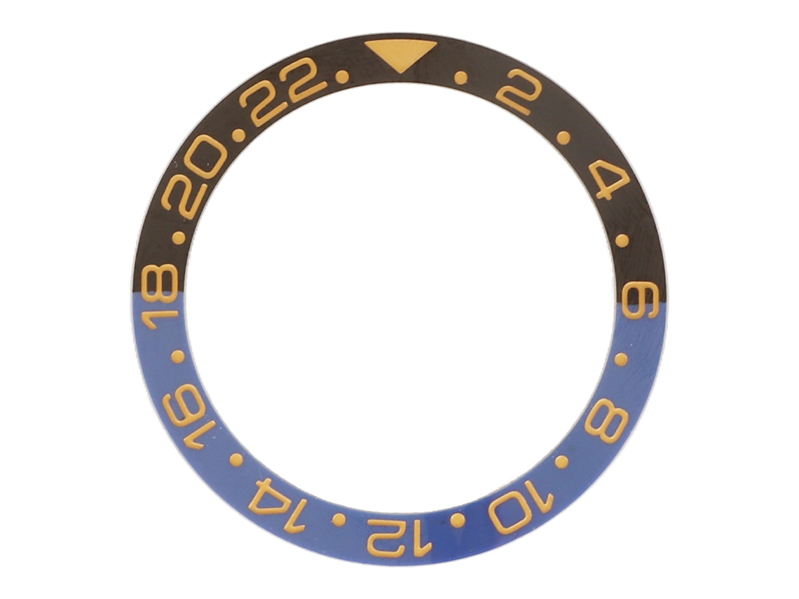 2026 inserto de Bezel de Relógio Cerâmico 38mm Azul Preto Ouro