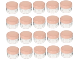 Conjunto De 20 Potes Cosméticos Vazios, Pequenos Frascos Transparentes Para Recipientes De Creme Facial