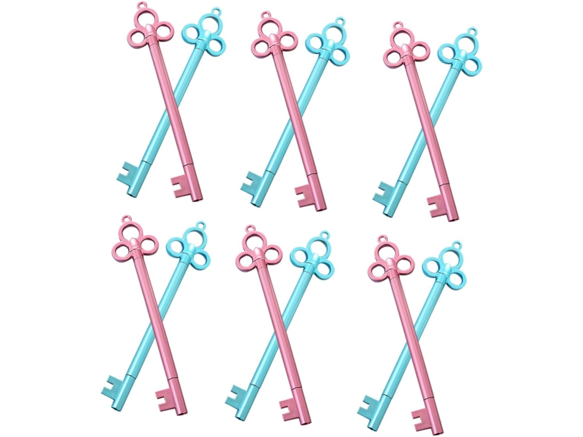 Conjunto De 12 Canetas Em Formato Chave Da Partykindom, Feitas Abs Com