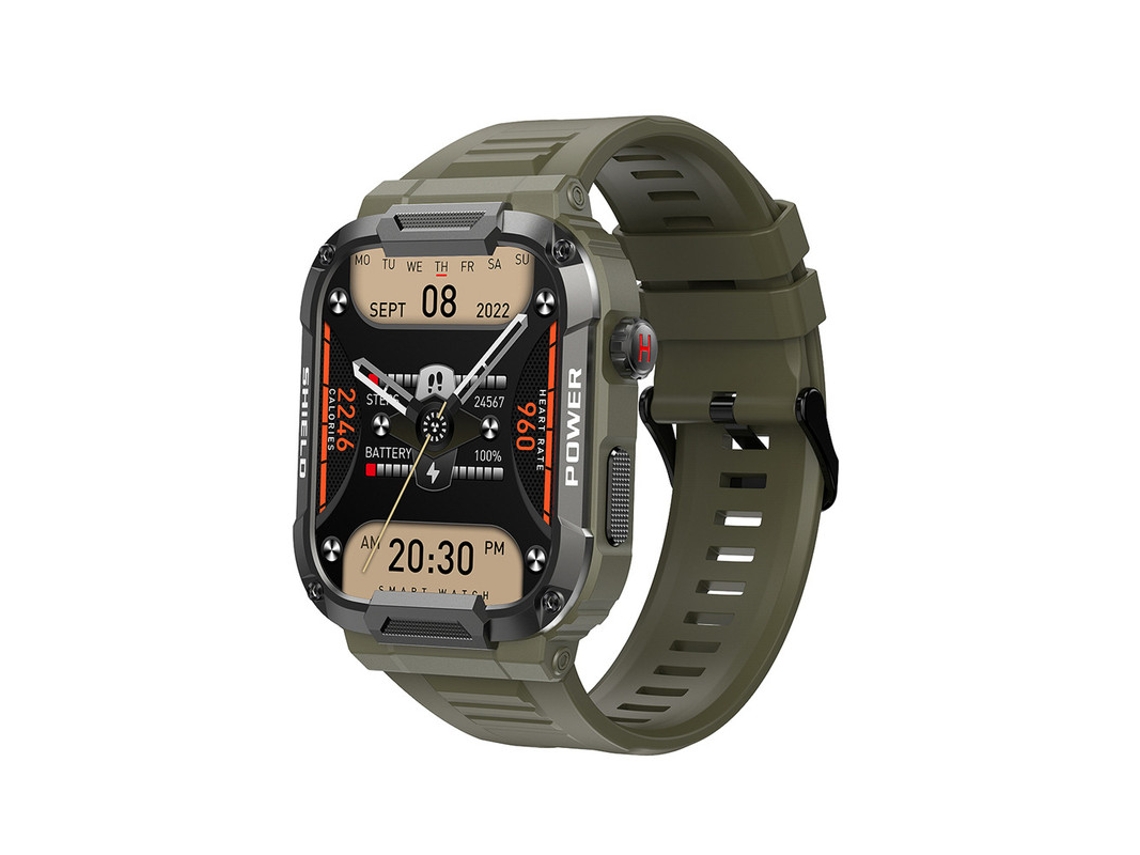 Reloj Inteligente Deportivo Resistente SHAH ARPAN Verde Militar