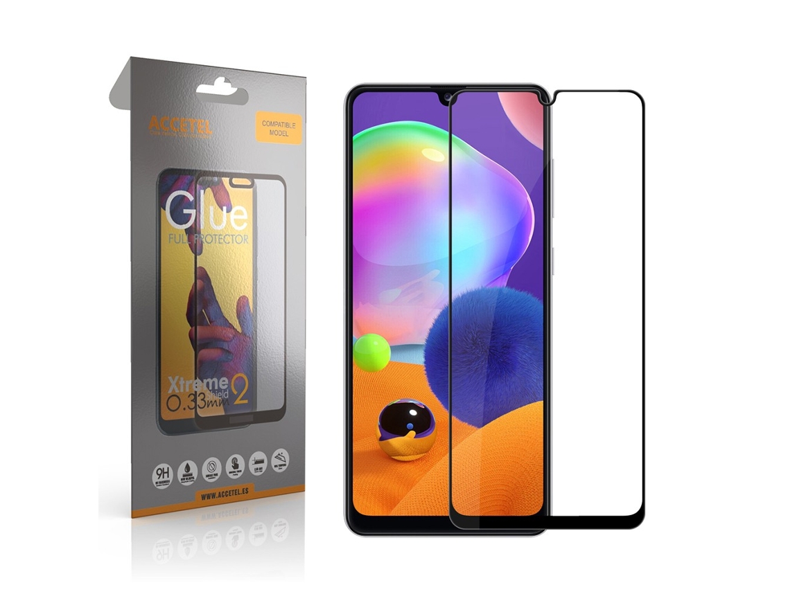 Película De Vidro 2d Full Glue - Samsung Galaxy A31 Preto