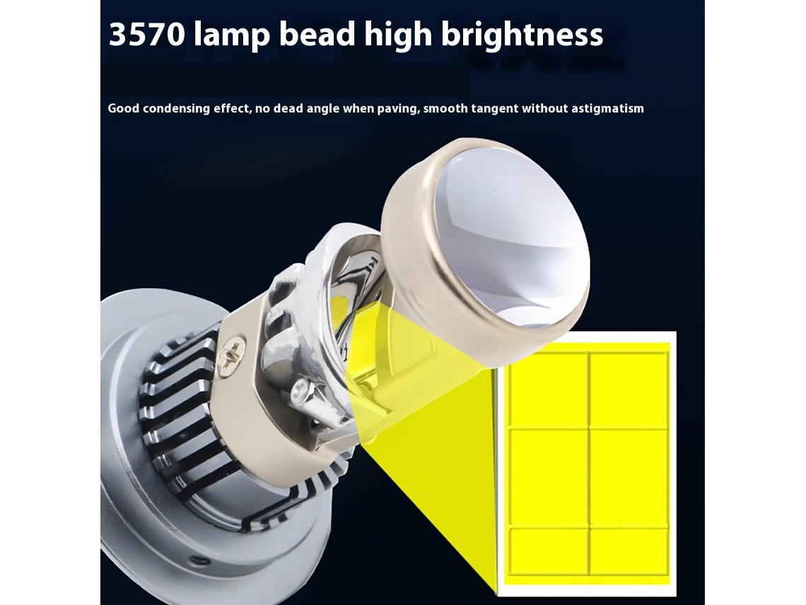 H7-general Liang H7/h11/9005/90006/9012 2 peças Lâmpadas LED de 2000lm para faróis de alto brilho com nível de proteção IP65