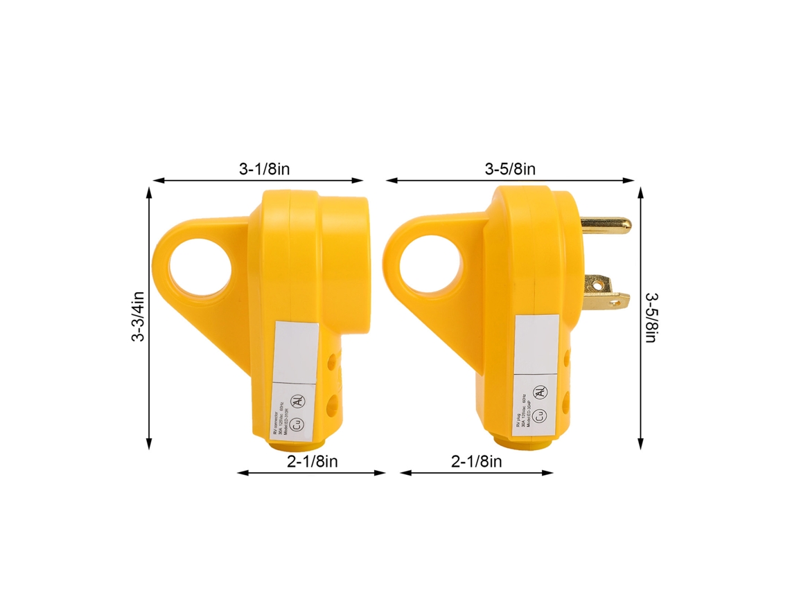 Laxiscreed Fichas De 30 Amp Para Rv – Ideal Para Camping E Ligações Elétricas Seguras