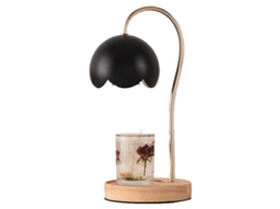 Lâmpada aquecedora de vela perfumada regulável com base de madeira para quarto decorativo, dimmable | S/MARCA