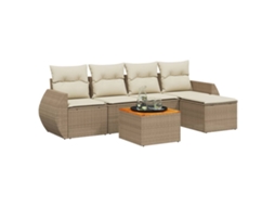 Garden Sofa Set, Garden Sofa Sets Vidaxl Bege Rattan / Vime (n/a)