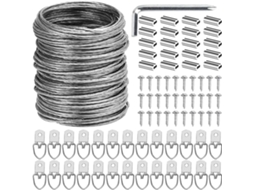 Kit Com 100 Peças De Fio Para Pendurar Quadros E Espelhos, 30 Metros De Fio Para Pendurar Molduras D Gokoco