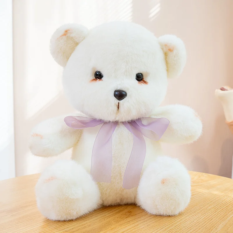 Urso de Pelúcia Coelho com Maquiagem Esfumada, Brinquedo de Desenho Animado, Presente Divertido MDUG (urso Roxo 40cm)