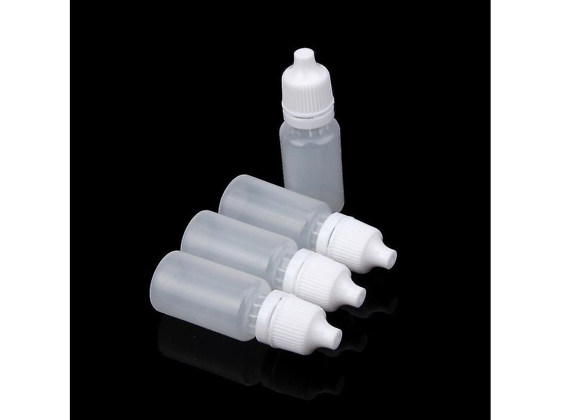 50pcs Frascos de Gota Plásticos Vazios Squeezable de 10ml para Líquidos Oculares