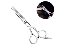 Tesoura para Desbaste de Cabelo Tesoura de Dente  com Parafuso Ajustável Tesoura de Barbeiro para Modelar Textura Aço Inoxidável PratJEDBESETZT