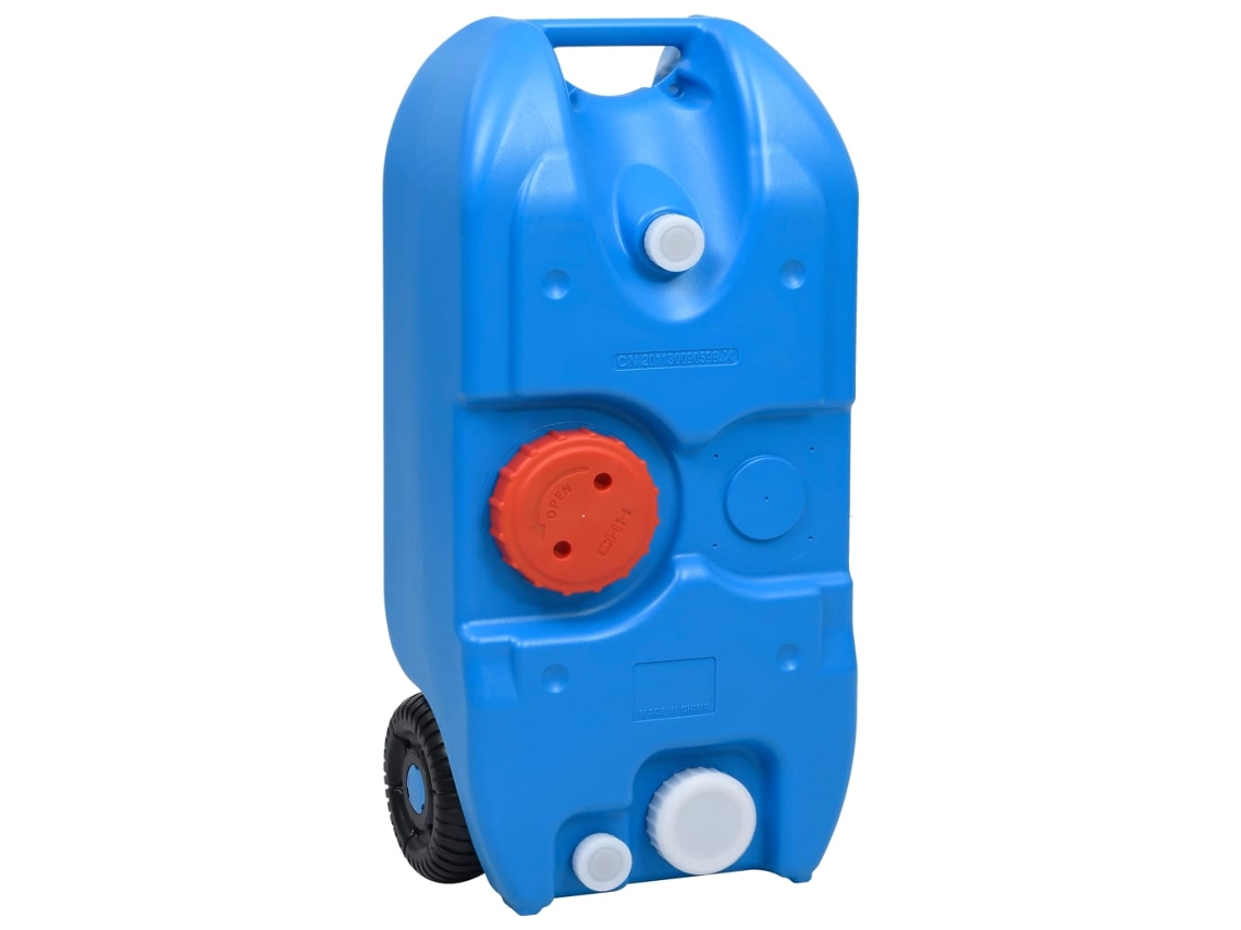 Vidaxl Tanque De Água Com Rodas Para Campismo 40 L Azul