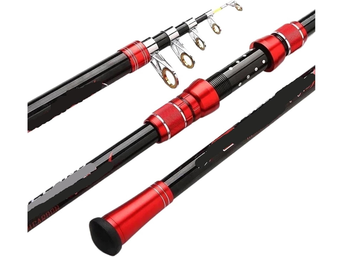 2,1 X 4,5 M Vara Pesca Telescópica Portátil Fibra Carbono Água Doce