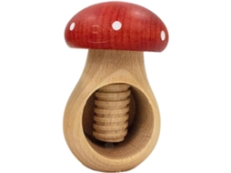 Quebra Nozes Ergonômico De Madeira, Utensílio De Cozinha Madeira Com Formato Cogumelo, Quebra Nozes Com Design Infantil