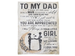 Manta para papai, tema dia do pai, personalizada, 150x120cm | S/MARCA