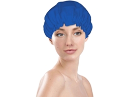 Touca De Banho Feminina, Reutilizável, Impermeável, Dupla Camada, Com Elástico, Ideal Para Cabelos Longos, Azul Escuro