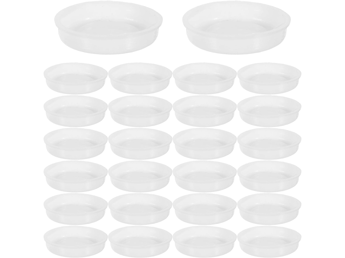 Pacote Com 100-tampas Tubos De Embalagem Tampas Protetoras Redondas Plástico 5cm Diâmetro Interno Papelão, Ideais