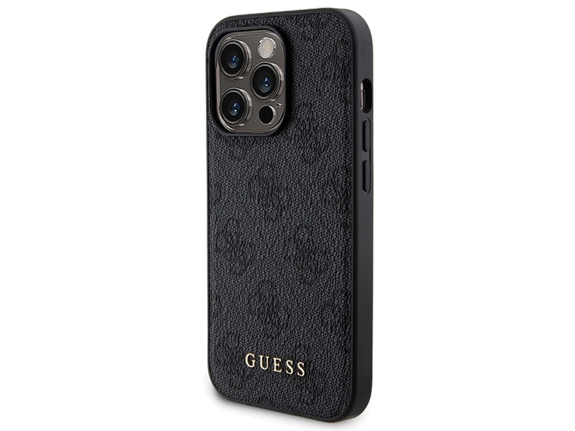 Capa para iPhone 14 Pro Max GUESS Pele Sintética Rígida Preto