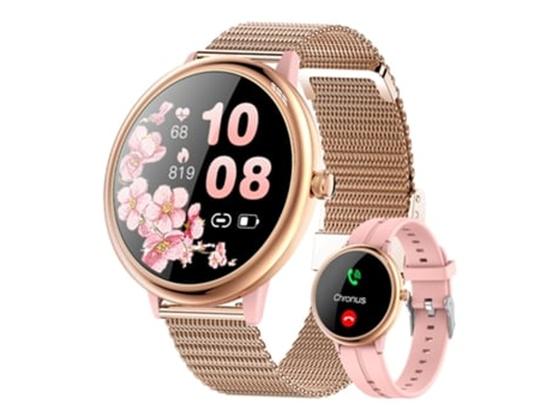 Smart Watch AUJEZON R8 Frequência Cardíaca Esportiva Saudável Feminina Ouro