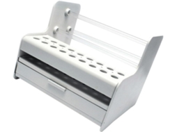 Suporte para alicate em plástico branco, design elegante e construção robusta.