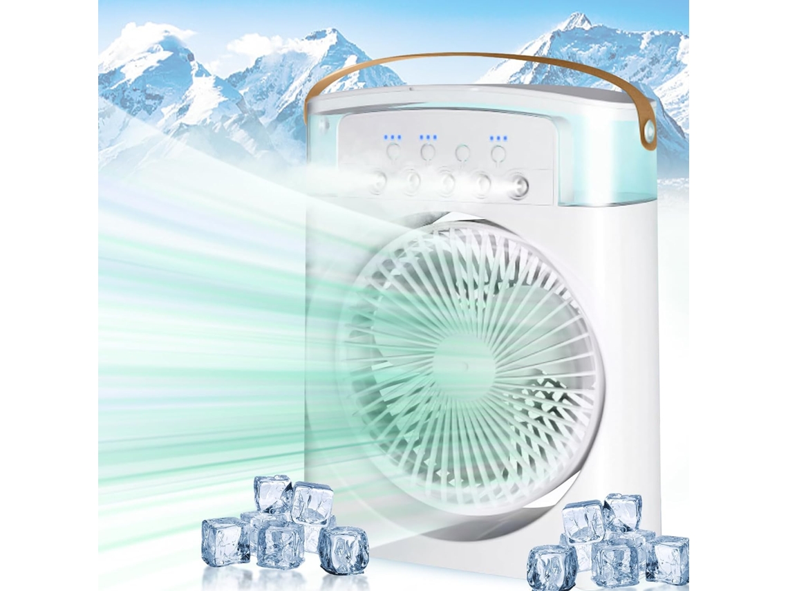 Climatizador Portátil 4 em 1 com Tanque de 600ml e 3 Velocidades AQUAFORGE