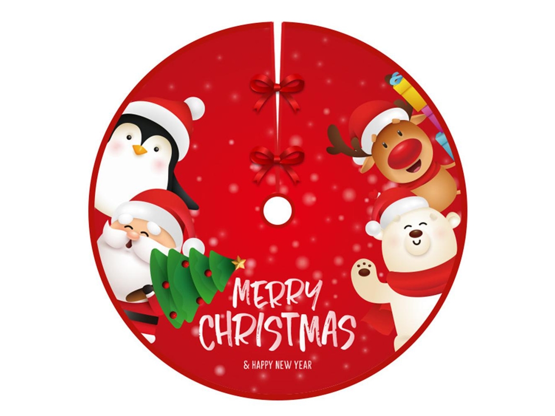 Cobertor de árvore de natal 90cm tela escovada tapete natalino decoração ano novo