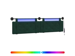 Conjunto 1 Cabeceira Suspensa Vidaxl Verde Veludo (210 X 55 X 5 Cm)
