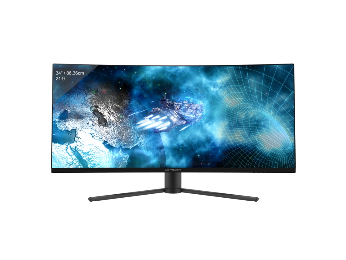 Monitor Gaming LC-POWER Lc-M34-Uwqhd-165-C (34'' - UWQHD -  1 ms - 165 Hz - Preto)