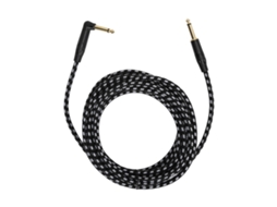 Cabo de guitarra elétrica de 6 m com conector dourado, compatível com amplificador, mixer e microfone | S/MARCA
