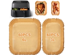 Papel Manteiga Para Fritadeira A Ar - (6l/3l) Modelos Na350/300 E Na550/500 120 Unidades