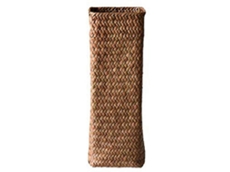 Vaso De Rattan Em Tecido De Bambu Marrom - Decorativo, Versátil E Perfeito Para Presentes De Acolhimento
