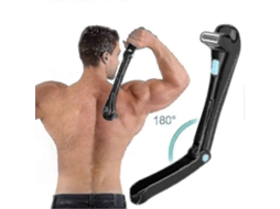 Homens Elétricos Para Trás Barbeador Depilação Manual Sem Fio Dobrável Corpo Aparador De Cabelo Chuveiro