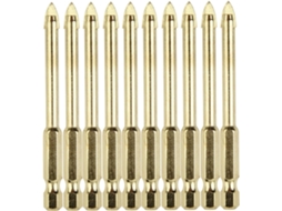 Pacote Com 10 Brocas De Carboneto Tungstênio 6 Mm Para Vidro E