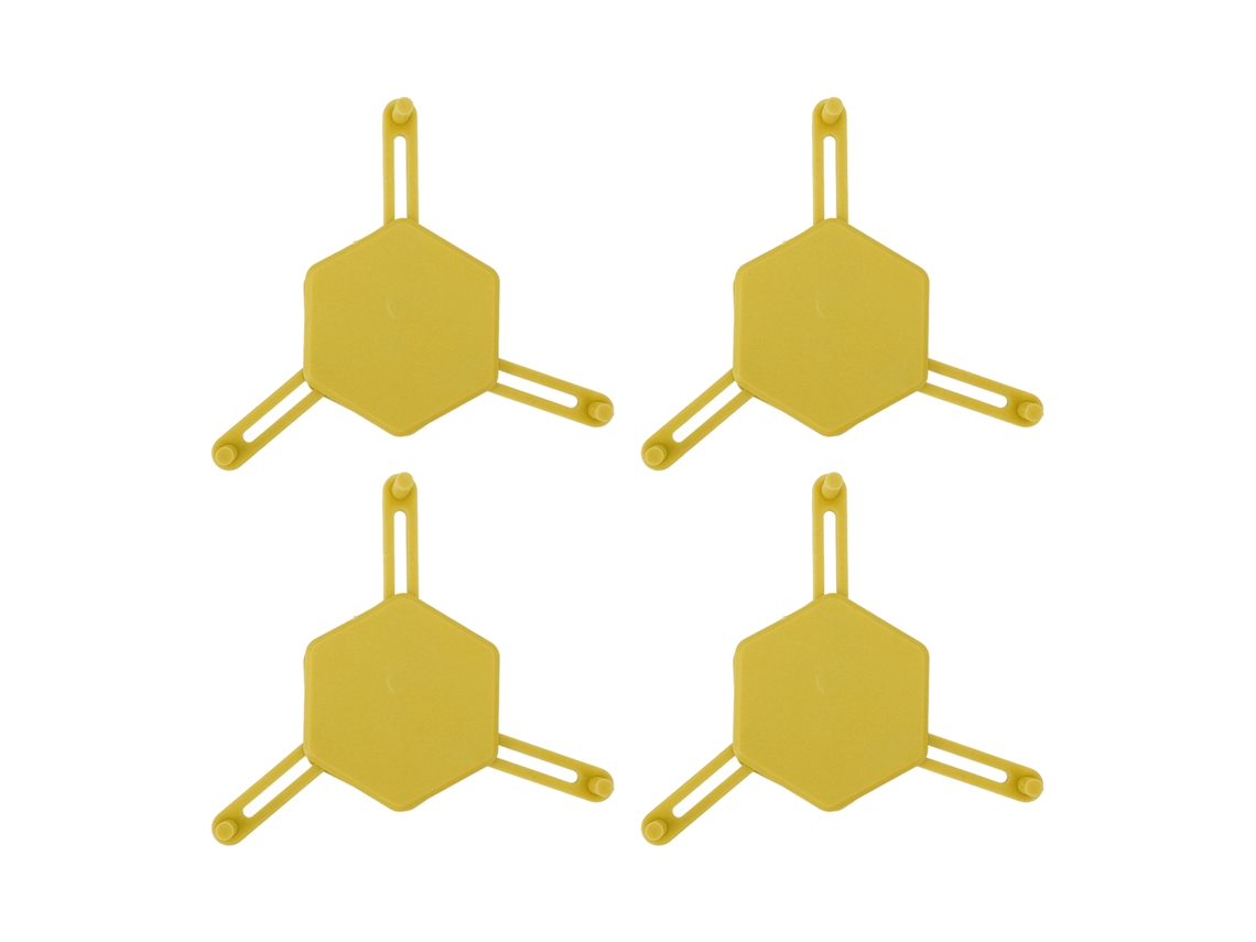 4pcs Trivete Hexagonal Ajustável para Bebidas e Objetos Pequenos, Amarelo