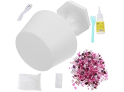 Kit De Luminária De Mesa Faça Você Mesmo Para Meninos E Meninas, Luminária De Mesa Mosaico Roxa