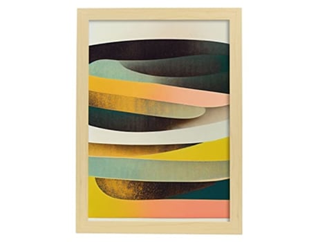 Placa De NACNIC Em Estilo Abstrato Astral Ilustrações Artísticas Impressionantes E Modernas Em Cores Para A3 Madeira De Madeira