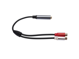 Cabo Divisor 6.35mm Conector Duplo Adaptador Feminino