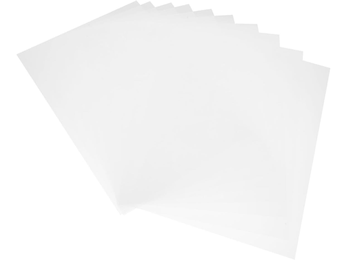 Didiseaon 20 Folhas De Filme Plástico Pvc Fino E Transparente, Tamanho A4, Para Projetos De Bricolagem Leve E Durável