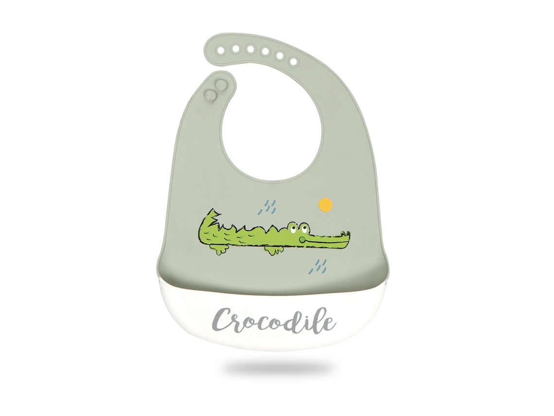 Babete de Silicone Ultrafino e Impermeável para Bebés Crocodilo XIAOMOYU