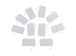 Pacote Com 10 Eletrodos Tens/ems - Para Instrumentos De Massagem, Brancos, 5 X 9 X 0, 5 Cm