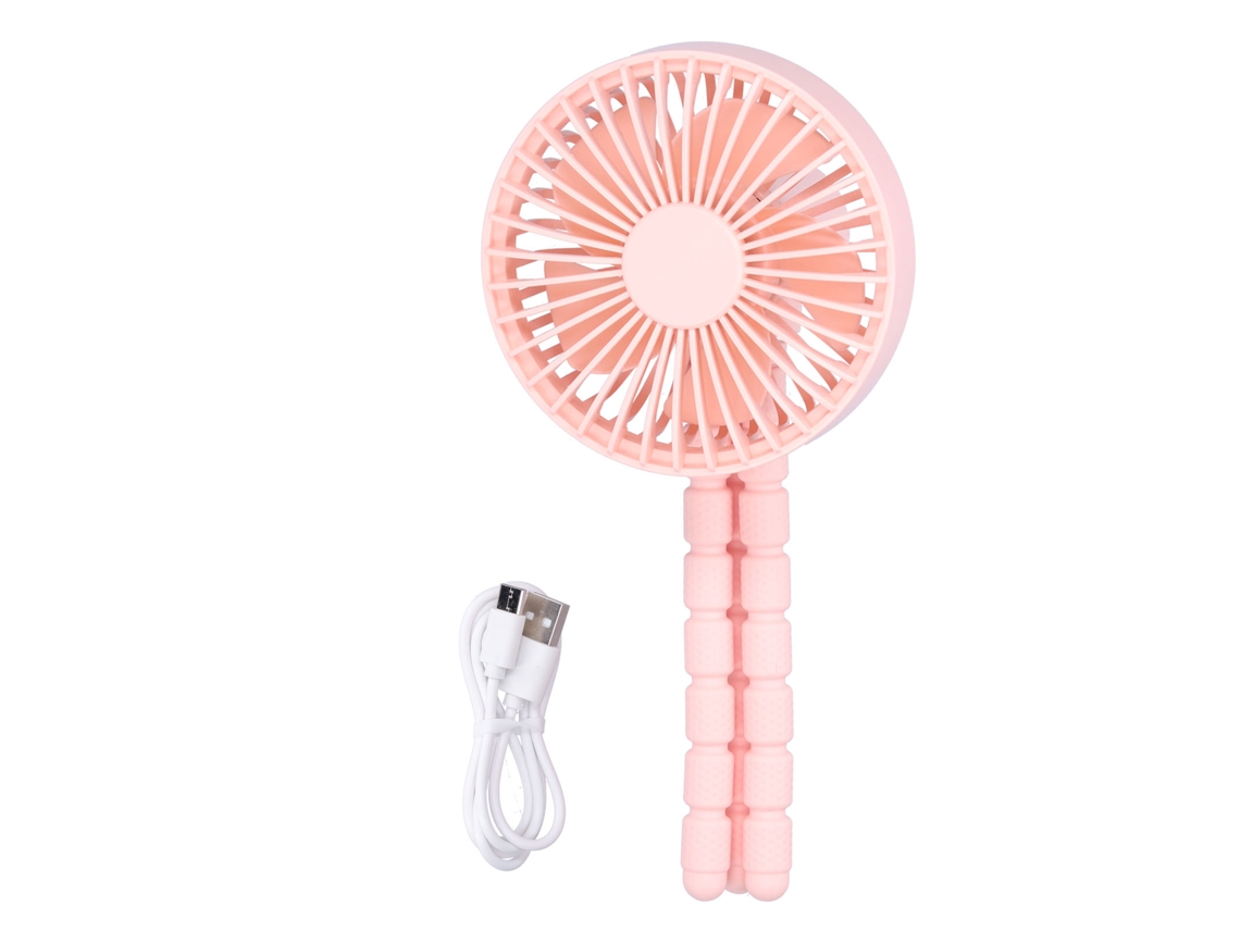 Suporte Celular Tripé Ventilador Usb Rosa para Casa e Escritório
