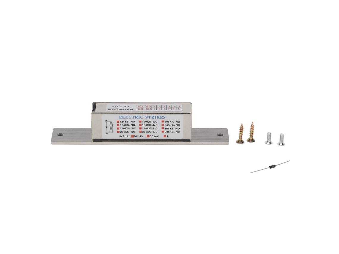 Lurelia Fecho Elétrico Catódico Dc 12v Para Batente Estreito De Porta, 400 Kg, 400kg, 44 Mm