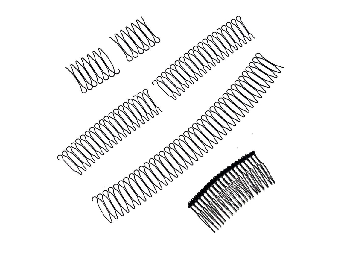 Pente Fixador De Cabelo Em Forma U Invisível Flexível Clips Para Mulheres Meninas 5pcs Preto