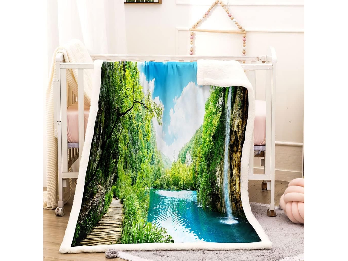 Manta Design Moderno em Microfibra 180x220cm Respirável
