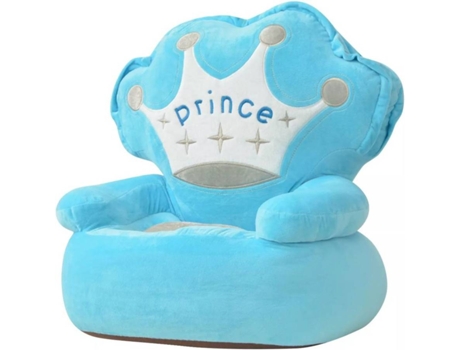 Cadeira Infantil VIDAXL Peluche Príncipe (Azul)