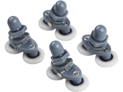 Conjunto De 4 Rodízios Para Porta Box, Rodas Nylon Com Diâmetro 19/23/
