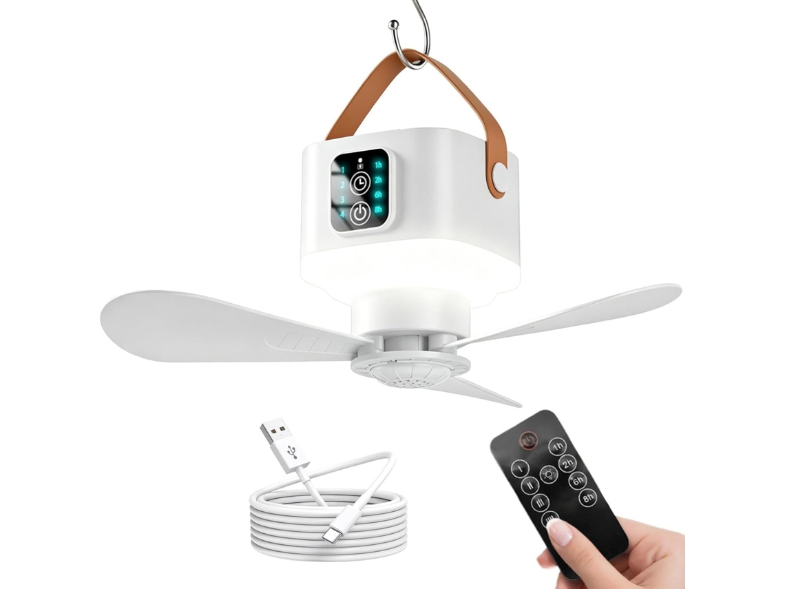 Ventilador De Teto Para Camping 3600 Mah