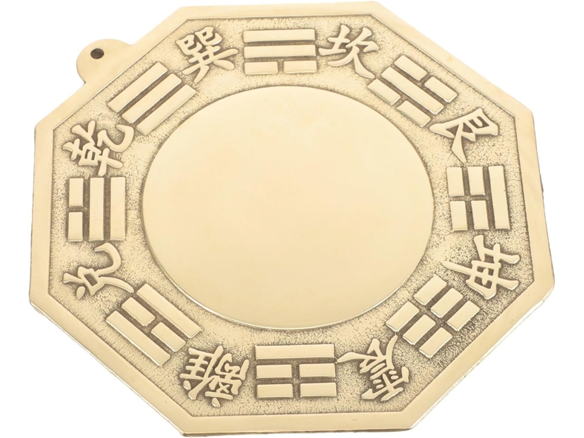 Espelho Bagua 5,4 Polegadas Em Cobre, Ornamento Decorativo De Parede