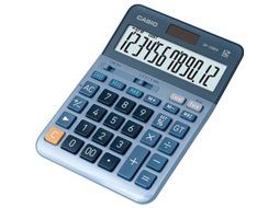 Tela azul da calculadora de mesa CASIO Df-120Em