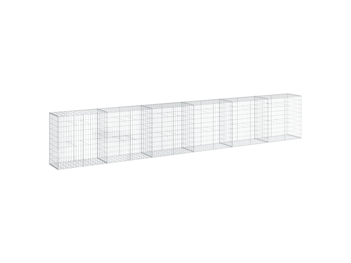 Gabion Basket, Gabion Baskets Vidaxl Prateado Ferro (600 X 50 X 100 Cm)