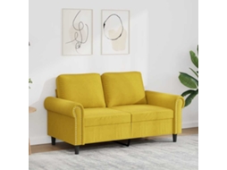 Vidaxl Sofá De 2 Lugares Veludo 120 Cm Amarelo