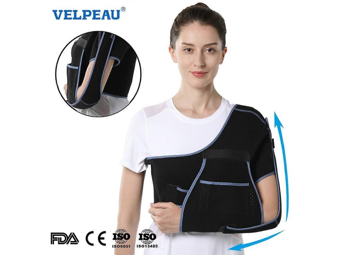 Braçadeira de Ombro Velpeau para Rotador Cuff, Fraturas e Lesões, Respirável e Macia para Dormir